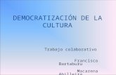 Democratización de la cultura trabajo colaborativo