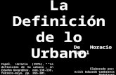 "La Definición de lo Urbano" de Horacio Capel