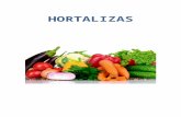 Hortalizas- Características fisicoquímicas