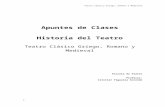 Apuntes Teatro Clásico Griego, Romano y Medieval