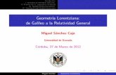 Geometríıa Lorentziana, De Galileo a La Relatividad General - Miguel Sánchez