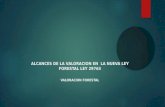 ALCANCES DE LA VALORACION EN  LA NUEVA LEY FORESTAL LEY 29763.pptx