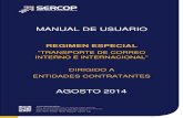 Regimen Especial Transporte de Correo Interno e Internacional - Entidades Contratantes