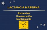 Lactancia Materna - Extracción, Conservación y Manipulación