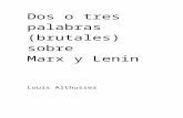 Dos o Tres Palabras Brutales Sobre Marx y Lenin_Althusser