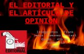El Editorial y El Artículo de Opinión
