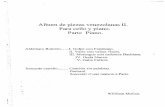 Album de Piezas Venezolanas Para Cello y Piano