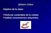 Presentación ppt Genero Lirico