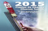Fiestas de Obanos 2015. Programa-Egitaraua
