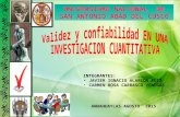 VALIDEZ Y CONFIABILIDAD EN UNA INVESTIGACION CUANTITATIVA