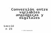 Conversión entre variables analógicas y digitales Lección 23 © ITES-Paraninfo.
