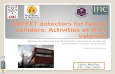 DEPFET detectors for future colliders. Activities at IFIC, Valencia Terceras Jornadas sobre la Participación Española en los Futuros Aceleradores Lineales.