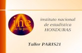 Instituto nacional de estadística HONDURAS Taller PARIS21.