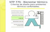 NTP 779 : Bienestar térmico Criterios de diseño para ambientes térmicos confortables.