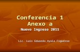 Conferencia 1 Anexo a Nuevo Ingreso 2011 Lic. Luis Eduardo Ayala Figueroa.