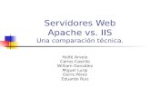 Servidores Web Apache vs. IIS Una comparación técnica. Yolifé Arvelo Carlos Castillo William González Miguel Lurgi Osiris Pérez Eduardo Ruiz.