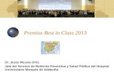 Premios Best in Class 2013 Dr. Jesús Mozota Ortiz. Jefe del Servicio de Medicina Preventiva y Salud Pública del Hospital Universitario Marqués de Valdecilla...