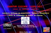 LÁSERES DE CASCADA CUÁNTICA QUANTUM CASCADE LASER (QCL) Laser de Cascada Cuántica Instituto Nacional de Astrofísica, Óptica y Electrónica Ciclo de Seminarios.