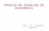 PROCESO DE ATENCION DE ENFERMERIA Prof. Lic. Edgardo Lugones.