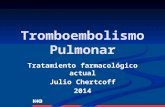 Tromboembolismo Pulmonar Tratamiento farmacológico actual Julio Chertcoff 2014.