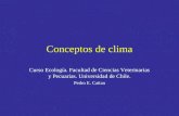 Conceptos de clima Curso Ecología. Facultad de Ciencias Veterinarias y Pecuarias. Universidad de Chile. Pedro E. Cattan.