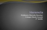 Profesora Marcela Escobar Colegio María Goretti 2° medio.