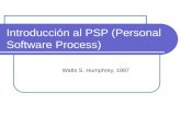 Introducción al PSP (Personal Software Process) Watts S. Humphrey, 1997.