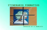 ITINERARIO FORMATIVO DOMINICAS DE LA ANUNCIATA. ITINERARIO FORMATIVO Principios fundamentales:  La  La formación es considerada como realidad dinámica.