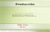 Producción Taller Cinco S5 5.1 ECON 519 DL © Sistema Universitario Ana G. Méndez, 2012. Derechos Reservados.