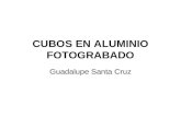 CUBOS EN ALUMINIO FOTOGRABADO Guadalupe Santa Cruz.