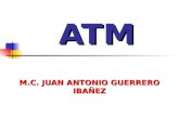 ATM M.C. JUAN ANTONIO GUERRERO IBAÑEZ. INTRODUCCION ATM es un estandar de la ITU-T para Cell Relay en donde mucha informacion de multiples tipos de servicios,