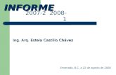 INFORME 2007-2 2008-1 Ing. Arq. Estela Castillo Chávez Ensenada, B.C. a 22 de agosto de 2008.