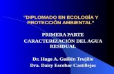 “DIPLOMADO EN ECOLOGÍA Y PROTECCIÓN AMBIENTAL” PRIMERA PARTE CARACTERIZACIÓN DEL AGUA RESIDUAL Dr. Hugo A. Guillén Trujillo Dra. Daisy Escobar Castillejos.