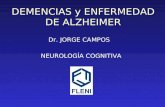 DEMENCIAS y ENFERMEDAD DE ALZHEIMER Dr. JORGE CAMPOS NEUROLOGÍA COGNITIVA.
