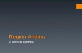 Región Andina El centro de Colombia. La Región Andina de Colombia  Es la zona más poblada del país y la económicamente más activa de toda la cordillera.