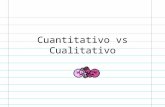 Cuantitativo vs Cualitativo. Definición La investigación cuantitativa es un método de investigación donde el objetivo es el estudiar las propiedades y.