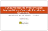 Universidad de los Andes-CODENSA Fundamentos de Programación Matemática y Casos de Estudio en Economía.