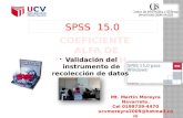 SPSS 15.0  Validación del instrumento de recolección de datos.