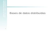 Bases de datos Distribuidas ITES de la región carbonífera 1 Bases de datos distribuidas.