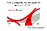 Has aceptado un trabajo en formato PDF… “Tips & Tricks” de Tadzio Carvallo. .
