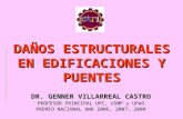 DAÑOS ESTRUCTURALES EN EDIFICACIONES Y PUENTES DR. GENNER VILLARREAL CASTRO PROFESOR PRINCIPAL UPC, USMP y UPAO PREMIO NACIONAL ANR 2006, 2007, 2008.