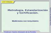 Carlos Alvarado de la Portilla UTP FIMAAS Metrología, Estandarización y Certificación. Mediciones con torquímetro Profesor: Carlos Alvarado de la Portilla.
