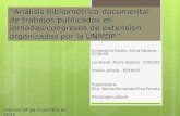 “Análisis bibliométrico-documental de trabajos publicados en jornadas/congresos de extensión organizadas por la UNMDP” Echavarría Galesi, Alicia Fabiana.