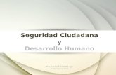Seguridad Ciudadana y Desarrollo Humano Dra. Laura Carrera Lugo 22 de Febrero 2014.