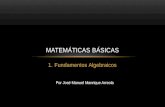 1.Fundamentos Algebraicos MATEMÁTICAS BÁSICAS Por José Manuel Manrique Arreola.