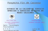 Proyecto Fin de Carrera ESTUDIO DE LA CALIDAD DE SERVICIO OFRECIDA A SERVICIOS DE DATOS EN REDES CELULARES REALIZADO POR: SALVADOR HIERREZUELO CRESPILLO.