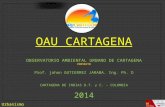 OAU CARTAGENA OBSERVATORIO AMBIENTAL URBANO DE CARTAGENA PROYECTO Prof. johon GUTIERREZ JARABA. Ing. Ph. D CARTAGENA DE INDIAS D.T. y C. – COLOMBIA 2014.