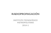 RADIOPROPAGACIÓN INSTITUTO TECNOLÓGICO METROPOLITANO 2014-1.