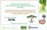 II Seminario Internacional Uso Energético Sostenible de Biomasa Residual PREPARACION DE BIOMASA RESIDUAL PARA APROVECHAMIENTO ENERGETICO Combustibles Sólidos.
