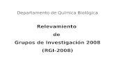 Departamento de Química Biológica Relevamiento de Grupos de Investigación 2008 (RGI-2008)